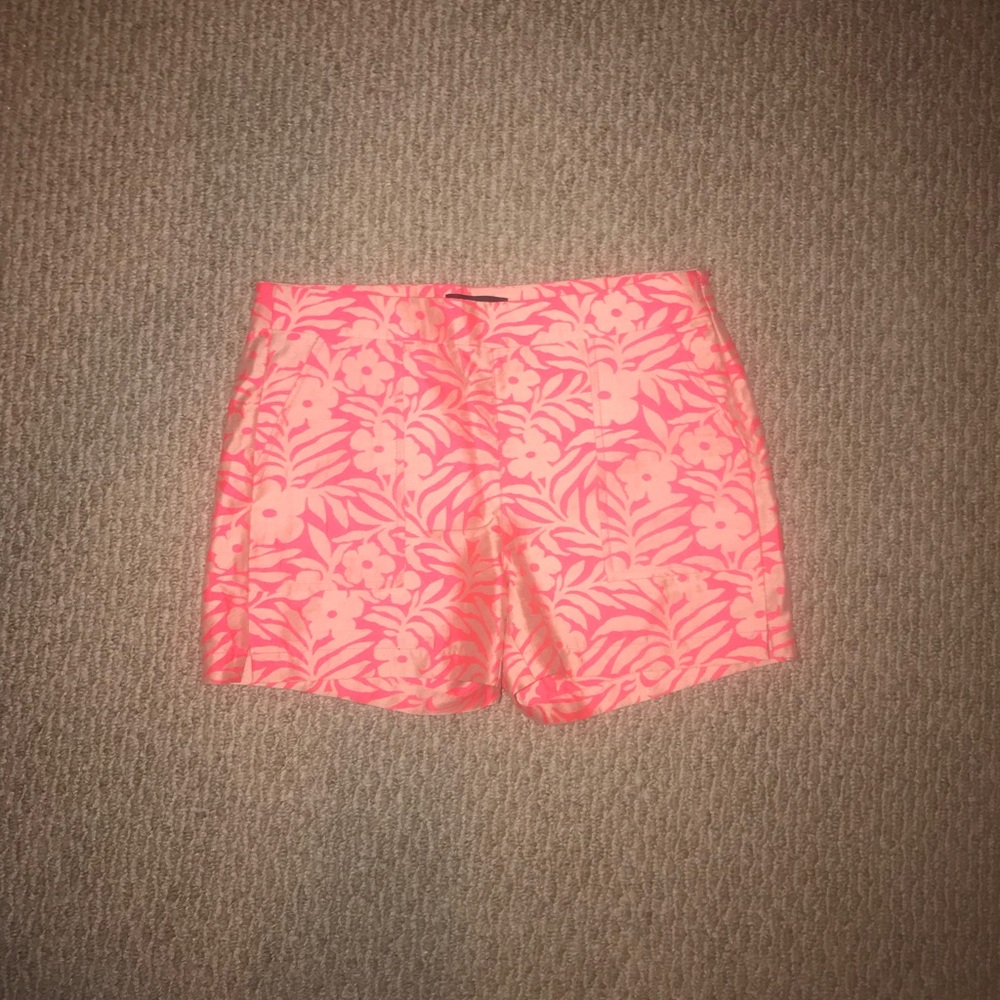 J. Crew Factory Coral Floral Women Shorts - Picture 2 of 2